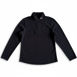 Hot Chillys Fleece Half Zip Thermal Ski Base Layer Pullover Black Kids Large